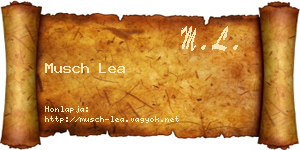 Musch Lea névjegykártya